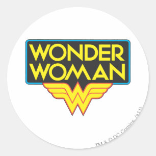 Wonder Woman Logo 3 Ronde Sticker