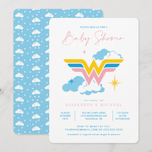 Wonder Woman Logo BABY SHOWER Kaart