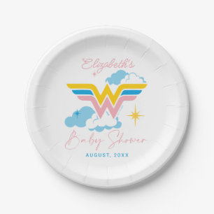 Wonder Woman Logo BABY SHOWER Papieren Bordje
