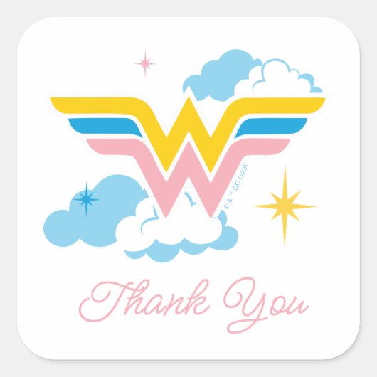 Wonder Woman Logo | BABY SHOWER Vierkante Sticker (Voorkant)