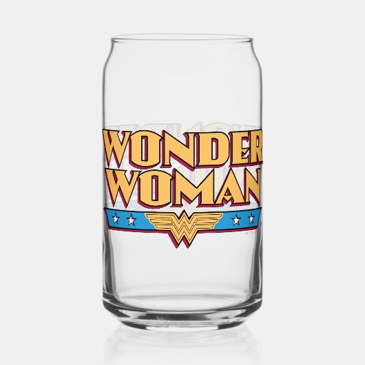 Wonder Woman Logo Blikvorm Glas (Achterkant)