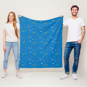 Wonder Woman-logo en sterren blauw patroon Fleece Deken