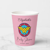 Wonder Woman Logo | Nieuwe baby binnenkort verkrij Papieren Bekers (Voorkant)