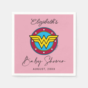 Wonder Woman Logo   Nieuwe baby binnenkort verkrij Servet