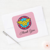 Wonder Woman Logo | Nieuwe baby binnenkort verkrij Vierkante Sticker (Envelop)