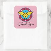 Wonder Woman Logo | Nieuwe baby binnenkort verkrij Vierkante Sticker (Tas)