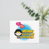 Wonder Woman | Mammie Je bent mijn superheld Uitnodiging Briefkaart (Staand voorkant)