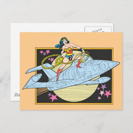 Wonder Woman met Jet Briefkaart (Voorkant / Achterkant)