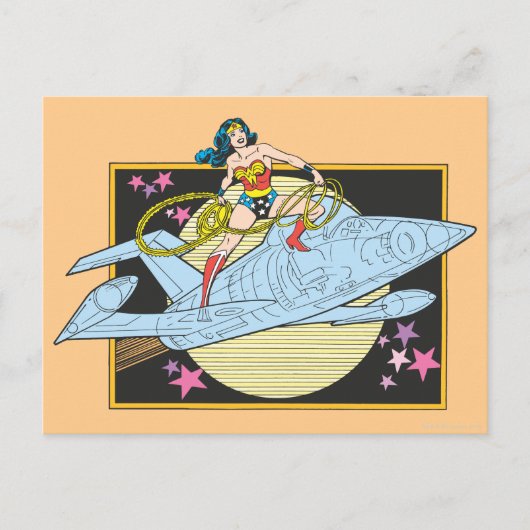 Wonder Woman met Jet Briefkaart (Voorkant)