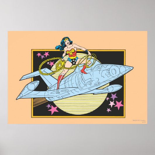 Wonder Woman met Jet Poster (Voorkant)