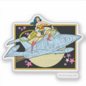 Wonder Woman met Jet Sticker (Voorkant)
