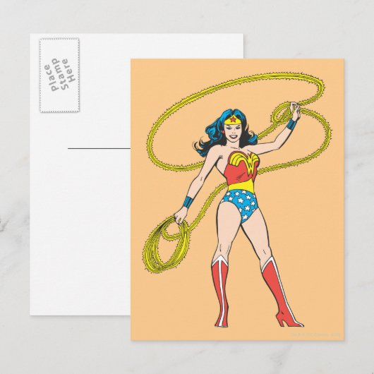 Wonder Woman met Lasso Briefkaart (Voorkant / Achterkant)