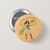 Wonder Woman met Lasso Ronde Button 5,7 Cm (Voorkant /achterkant)