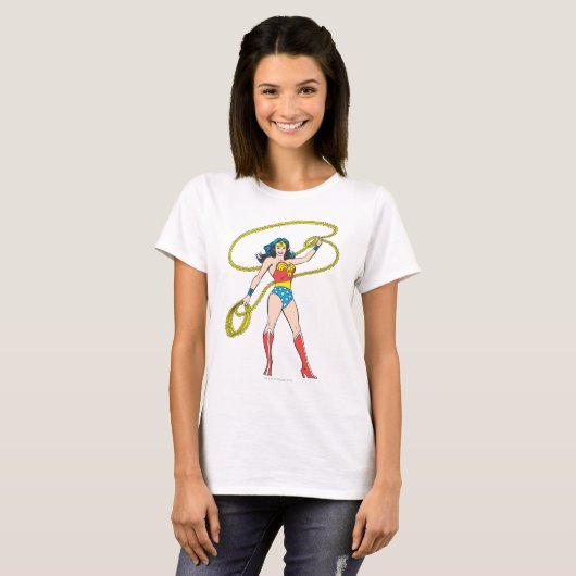 Wonder Woman met Lasso T-shirt (Voorkant volledig)
