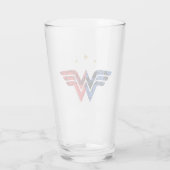 Wonder Woman Modern & Retro Comic Overlay Logo Glas (Achterkant)