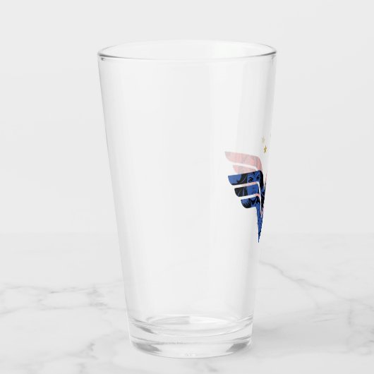 Wonder Woman Modern & Retro Comic Overlay Logo Glas (Rechts)