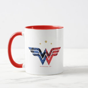Wonder Woman Modern & Retro Comic Overlay Logo Mok