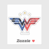 Wonder Woman Modern & Retro Comic Overlay Logo Sticker (Vel)