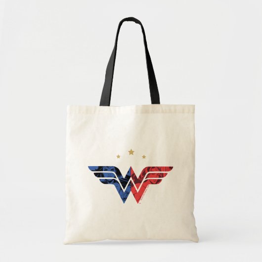 Wonder Woman Modern & Retro Comic Overlay Logo Tote Bag (Voorkant)