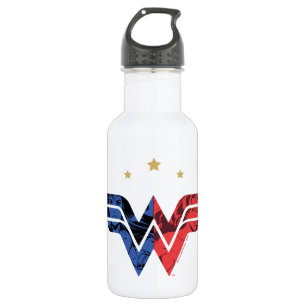 Wonder Woman Modern & Retro Comic Overlay Logo Waterfles