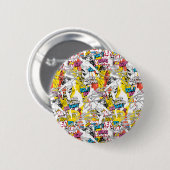 Wonder Woman Neon Pattern Ronde Button 5,7 Cm (Voorkant /achterkant)