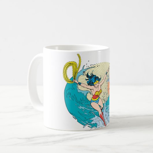 Wonder Woman Ocean Sky Koffiemok (Voorkant links)