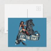 Wonder Woman on Horse Comic Art Briefkaart (Voorkant / Achterkant)
