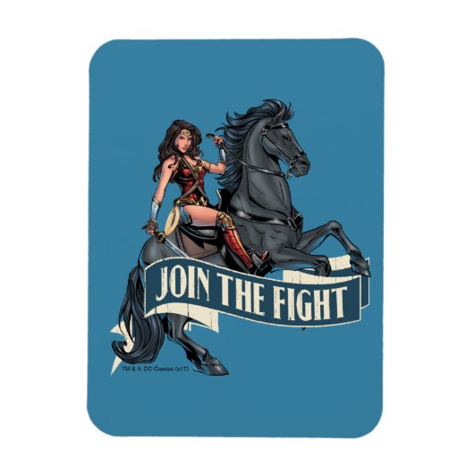 Wonder Woman on Horse Comic Art Magneet (Verticaal)