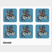 Wonder Woman on Horse Comic Art Vierkante Sticker (Vel)