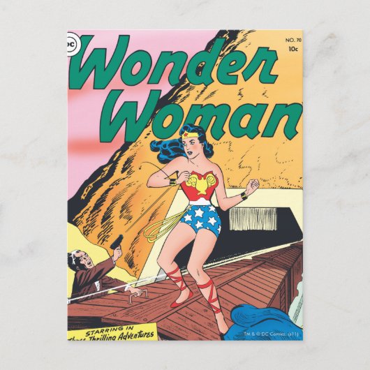 Wonder Woman Onzichtbare Trail Briefkaart (Voorkant)