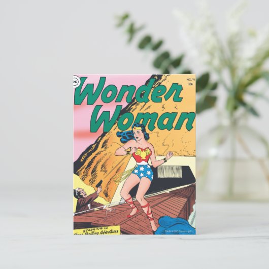Wonder Woman Onzichtbare Trail Briefkaart (Staand voorkant)