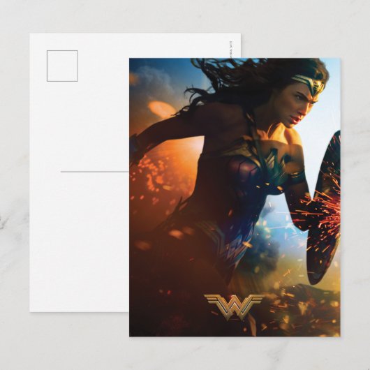 Wonder Woman op slagveld Briefkaart (Voorkant / Achterkant)