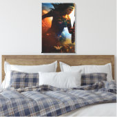 Wonder Woman op slagveld Canvas Afdruk (Insitu (Slaapkamer))