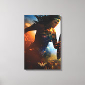 Wonder Woman op slagveld Canvas Afdruk (Voorkant)