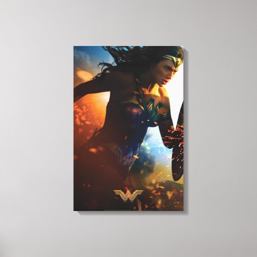Wonder Woman op slagveld Canvas Afdruk (Voorkant)