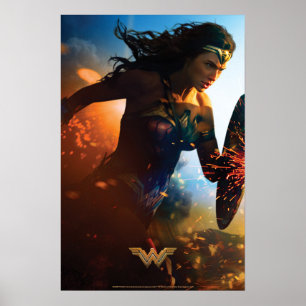 Wonder Woman op slagveld Poster