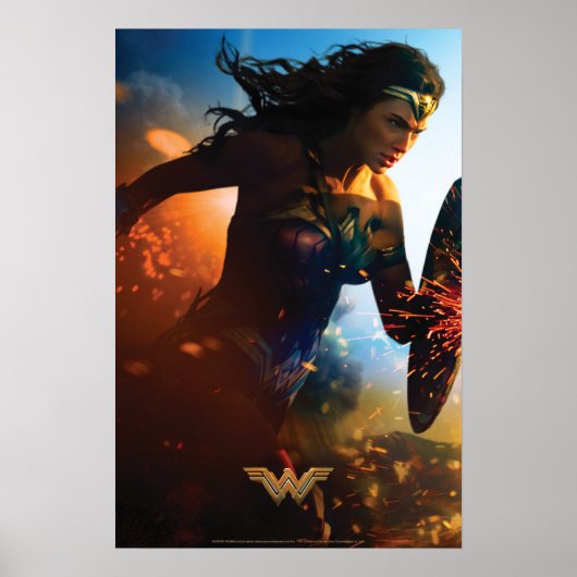 Wonder Woman op slagveld Poster (Voorkant)
