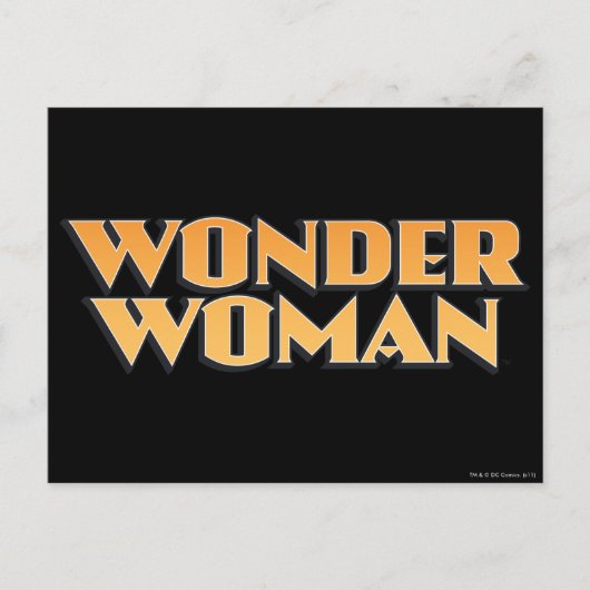 Wonder Woman Oranje Logo Briefkaart (Voorkant)