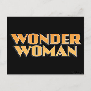 Wonder Woman Oranje Logo Briefkaart