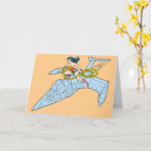 Wonder Woman over ruimteschip Kaart (Gele Bloem)