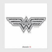 Wonder Woman Paisley Logo Sticker (Vel)
