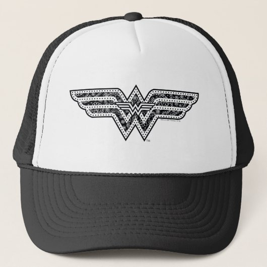 Wonder Woman Paisley Logo Trucker Pet (Voorkant)