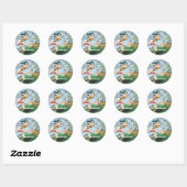 Wonder Woman Paradise Island Ronde Sticker (Vel)