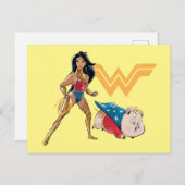Wonder Woman & PB Briefkaart (Voorkant / Achterkant)