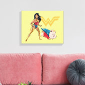 Wonder Woman & PB Canvas Afdruk (Insitu (Woonkamer))