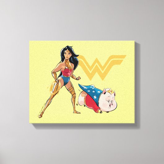 Wonder Woman & PB Canvas Afdruk (Voorkant)
