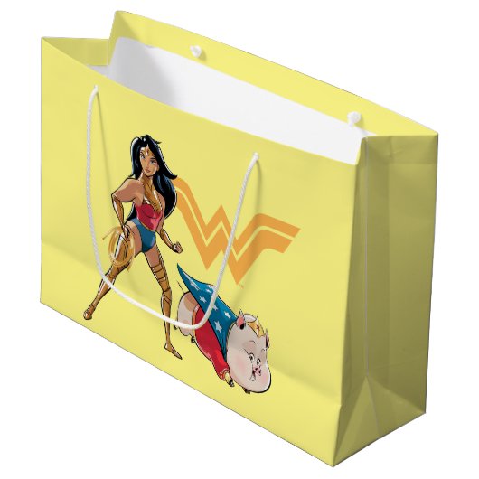 Wonder Woman & PB Groot Cadeauzakje (Voorkant Gekanteld)