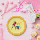Wonder Woman & PB Papieren Bordje (Feest)