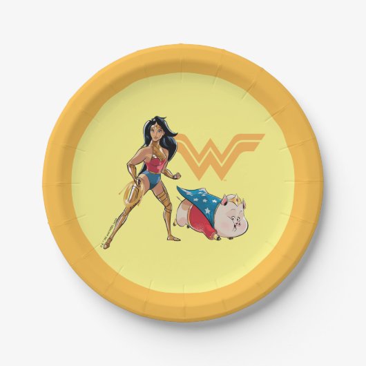 Wonder Woman & PB Papieren Bordje (Voorkant)