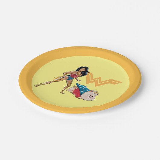 Wonder Woman & PB Papieren Bordje (Gekanteld)